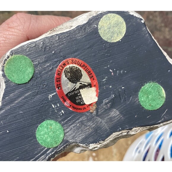 Vtg Mt St Helens ELK Sculpture Volcanic Ash Hand Crafted Carved Rustic 5.5" Tall - Picture 7 of 10